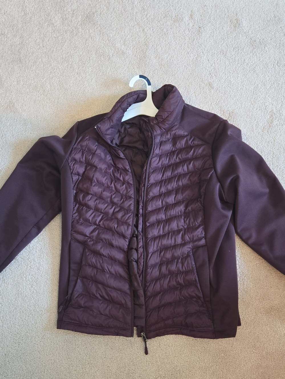 32 Degrees Quilted Hybrid Jacket in Plum